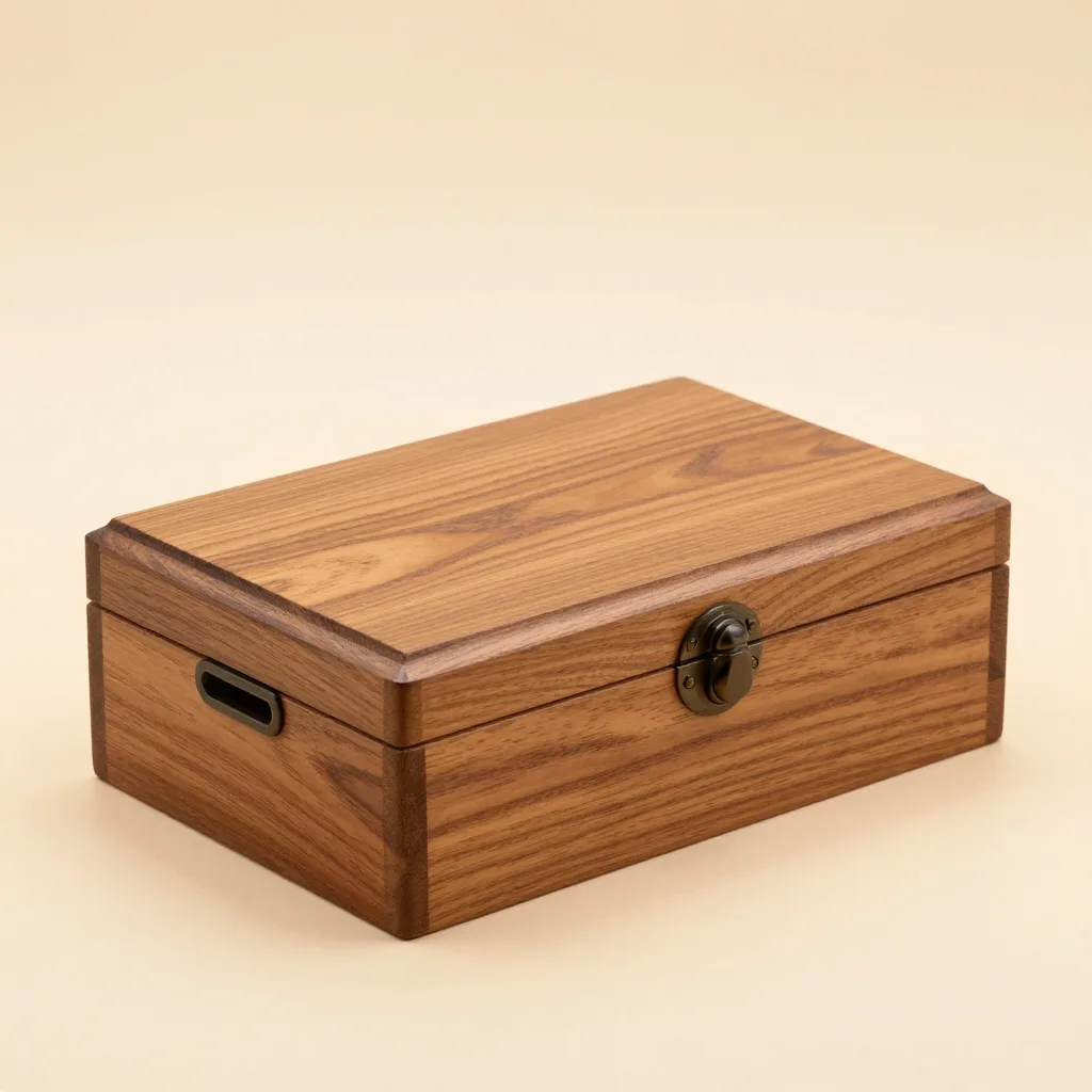 A small Spanish-cedar cigar box on a light background