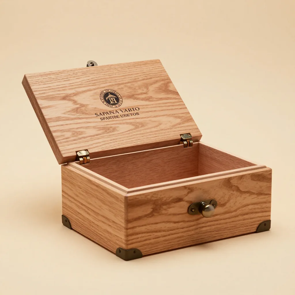 A premium Spanish-cedar humidor on a light background